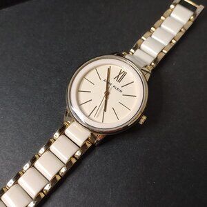 White And Gold Tone Analog Anne Klein Watch